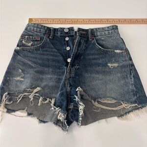 Zara Distressed Denim Women's Shorts Size 4